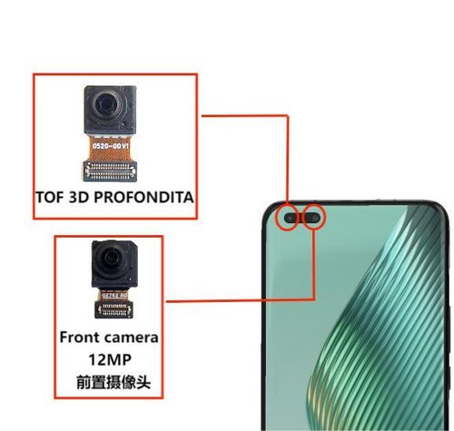 CAMERA ANTERIORE 12MP PER HONOR MAGIC 5 PRO (PGT-AN10 PGT-N19) / HONOR MAGIC4 PRO (LGE-NX9 LGE-N49B LGE-N19B LGE-AN10 GBD-NX9) ORIGINALE