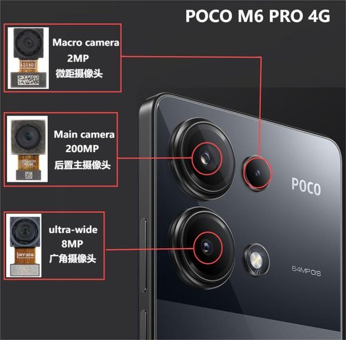 CAMERA POSTERIORE 64MP PER XIAOMI POCO M6 PRO 4G ORIGINALE