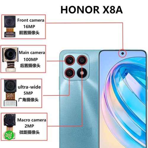ANGOLO AMPIO CAMERA POSTERIORE PICCOLO 5MP PER HONOR X8A (CRT-LX1 CRT-LX2 CRT-LX3) / HONOR 90 LITE 5G (CRT-NX1) ORIGINALE