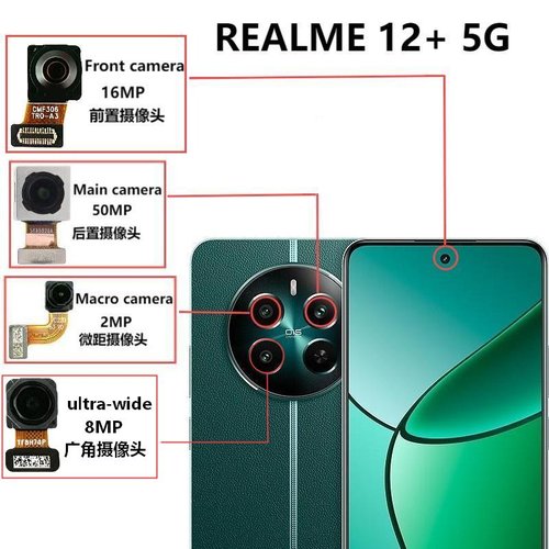 ANGOLO AMPIO CAMERA POSTERIORE PICCOLO 8MP PER REALME 12+ 5G (RMX3867) ORIGINALE