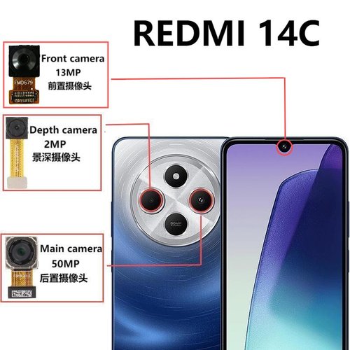 CAMERA ANTERIORE 13MP PER XIAOMI REDMI 14C (2411DRN47C 2409BRN2CY) ORIGINALE