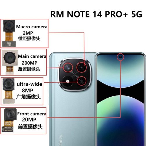 CAMERA MACRO 2MP PER XIAOMI REDMI NOTE 14 PRO+ 5G (24115RA8EG) ORIGINALE