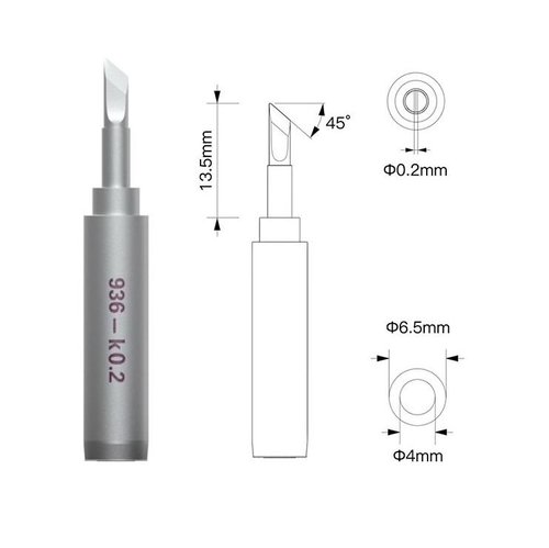 PUNTA DI FERRO PER LA SALDATURA DI ALTA QUALITà QIANLI UNIVERSALE 936-K 0.2MM