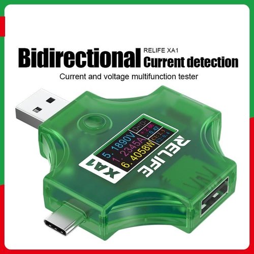RELIFE XA1 USB TYPE-C TESTER MULTIFUNZIONE PER VISUALIZZA TENSIONE / CORRENTE