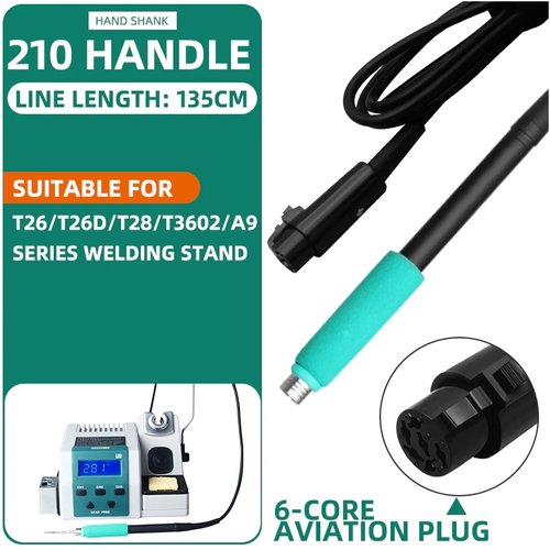 SUGON C210 MANIGLIA PER T26 / T26D / T28 / T3602 / A9 SERIE STAZIONE DI SALDATURA SOSTITUIRE LA MANIGLIA