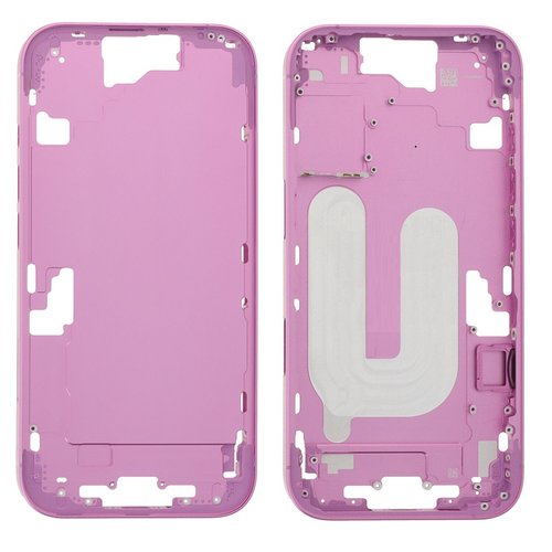 COVER CENTRALE A PER APPLE IPHONE 16 6.1 ROSA OEM (SENZA PULSANTE DELLA FOTOCAMERA + CAVO)