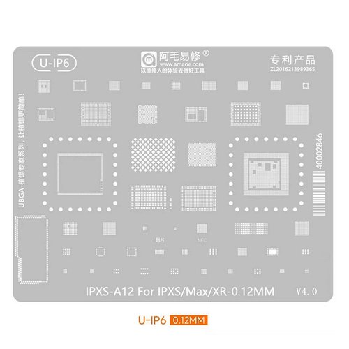 AMAOE IP XS / XS MAX / XR STAMPO METALLICO DEGLI IC PER APPLE IPHONE XR / XS / XS MAX