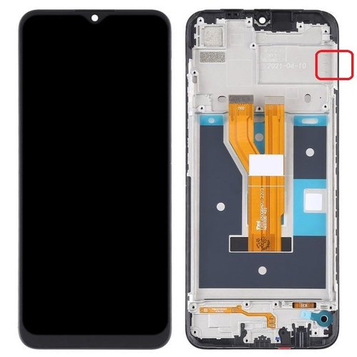 DISPLAY LCD + TOUCHSCREEN DISPLAY COMPLETO + FRAME PER REALME C20 (RMX3063 RMX3061) / REALME C21 (RMX3201) NERO ORIGINALE
