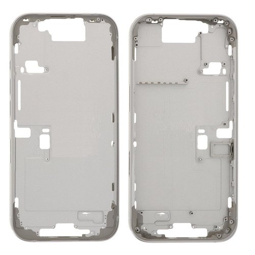 COVER CENTRALE A PER APPLE IPHONE 16 PRO 6.3 BIANCO OEM (SENZA PULSANTE DELLA FOTOCAMERA + CAVO)