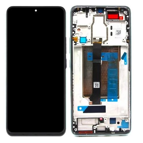 TOUCHSCREEN + DISPLAY AMOLED DISPLAY COMPLETO + FRAME PER XIAOMI POCO F6 5G (24069PC21G) VERDE ORIGINALE (SERVICE PACK 5600060N16T00)