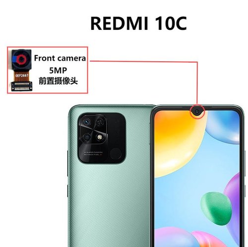 CAMERA ANTERIORE PER XIAOMI REDMI 10C (220333QAG 220333QBI 220333QNY) / POCO C40 (220333QPG)