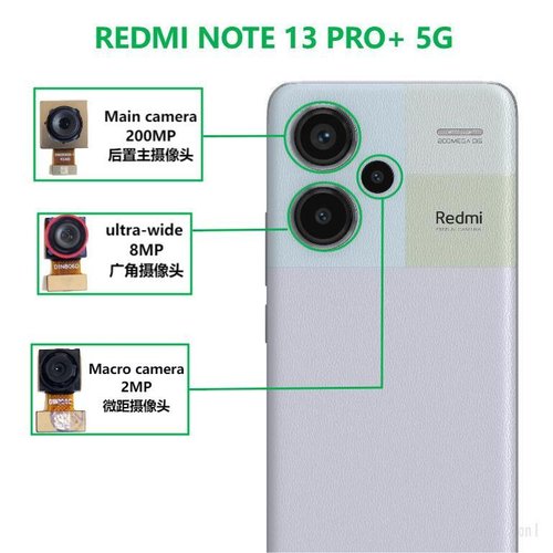 CAMERA POSTERIORE 200MP PER XIAOMI REDMI NOTE 13 PRO+ 5G (23090RA98C) / REDMI NOTE 13 PRO 5G (2312DRA50C 2312CRAD3C)