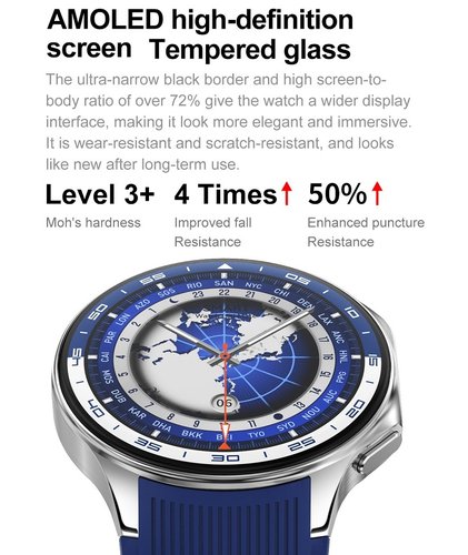 OROLOGIO INTELLIGENTE + CARICATORE MAGNETICO PER WATCH X ROUND ARGENTO