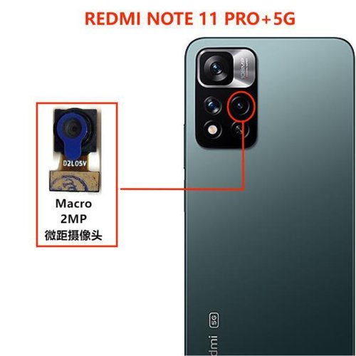 CAMERA MACRO 2MP PER XIAOMI REDMI NOTE 11 PRO+ 5G (21091116UG 21091116UC) ORIGINALE