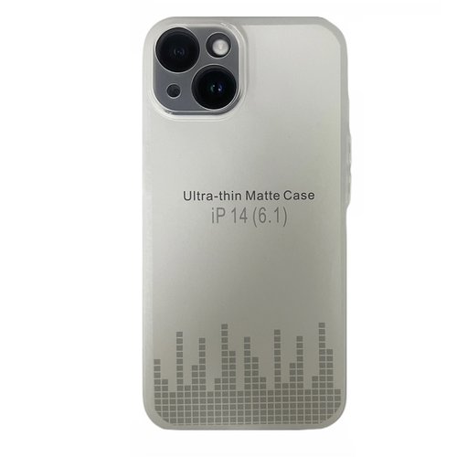 CUSTODIA CELLULARE DI ULTRA SOTTILE OPACO PER APPLE IPHONE 14 BIANCO TRASPARENTE