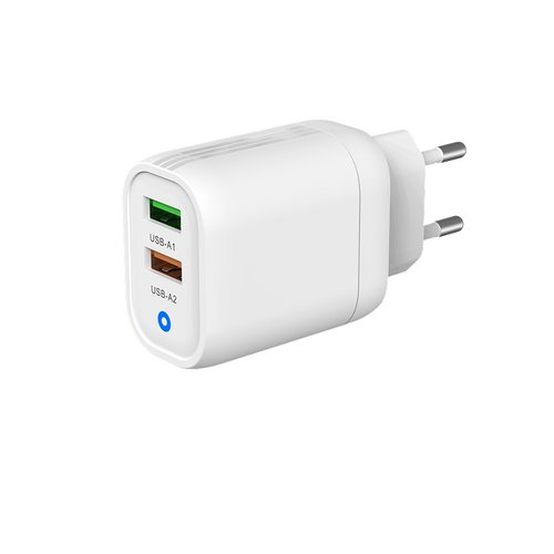 ADC-F002 CARICATORE EU DUAL USB-A 5V2.1A + 5V3.1A