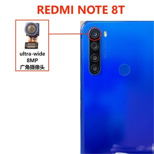 ANGOLO AMPIO CAMERA POSTERIORE PICCOLO 8MP PER XIAOMI REDMI NOTE 8 2019 / REDMI NOTE 8 2021 / REDMI NOTE 8T