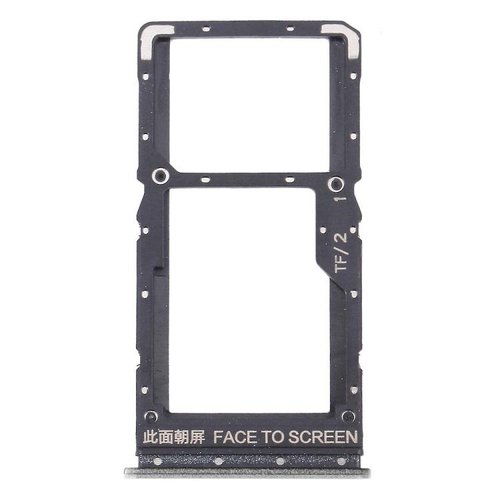 SIM TRAY PER XIAOMI REDMI 12 (23053RN02A 23053RN02Y 23053RN02I) / REDMI 12 5G (23076RN4BI 23076RN8DY) ARGENTO