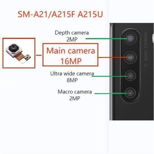 CAMERA POSTERIORE 16MP PER SAMSUNG GALAXY A21 A215U A215F