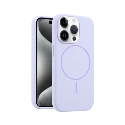 CUSTODIA CELLULARE DI SILICONE LIQUIDO + MAGNETICO PER APPLE IPHONE 15 PRO MAX VIOLA