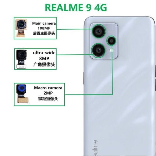 CAMERA POSTERIORE 108MP PER REALME 9 4G (RMX3521) ORIGINALE