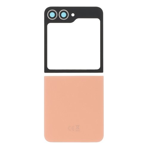 SET 2 PEZZI COVER POSTERIORE PER SAMSUNG GALAXY Z FLIP6 5G F741B ARANCIA