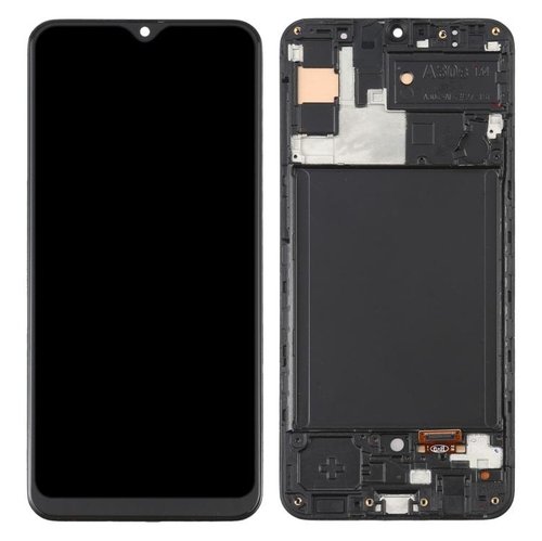 TOUCHSCREEN + DISPLAY AMOLED DISPLAY COMPLETO + FRAME PER SAMSUNG GALAXY A30S A307F NERO OEM