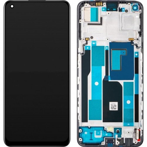 DISPLAY LCD + TOUCHSCREEN DISPLAY COMPLETO + FRAME PER REALME 9 PRO+ (RMX3392 RMX3393) NERO ORIGINALE (SERVICE PACK)
