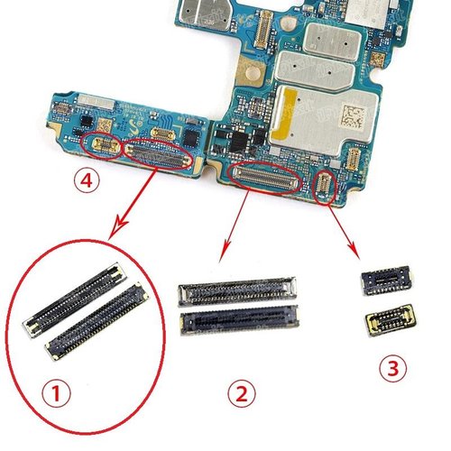 CONNETTORE LCD SCHEDA MADRE #1 PER SAMSUNG GALAXY S20 G980F / S20 PLUS G985F G986F / S20 ULTRA G988B