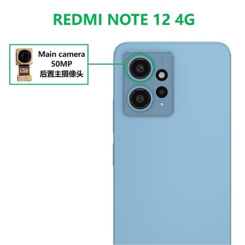 CAMERA POSTERIORE 50MP PER XIAOMI REDMI NOTE 12 4G (23021RAAEG 23021RAA2Y 23027RAD4I 23028RA60L) ORIGINALE