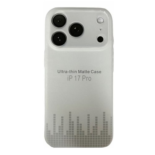 CUSTODIA CELLULARE DI ULTRA SOTTILE OPACO PER APPLE IPHONE 17 PRO BIANCO TRASPARENTE