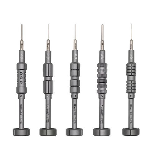 QIANLI 3D ITHOR SCREWDRIVER KIT A PHILLIPS CACCIAVITE / B TRI-POINT Y 0.7 CACCIAVITE / C PENTALOBE 0.8 CACCIAVITE / D PINHEAD PHILLIPS CACCIAVITE / E T2 TORX CACCIAVITE
