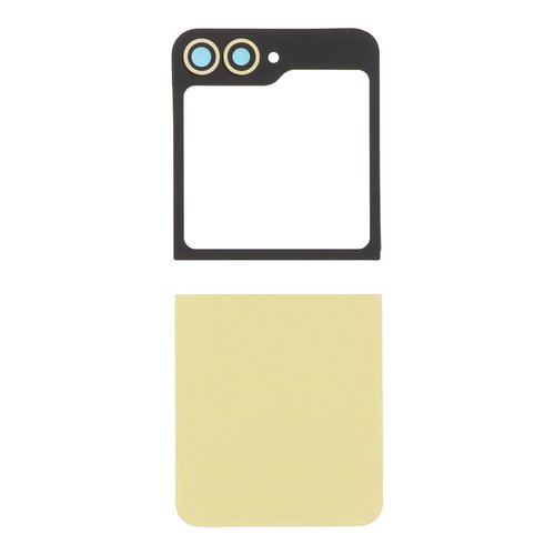 SET 2 PEZZI COVER POSTERIORE PER SAMSUNG GALAXY Z FLIP6 5G F741B GIALLO