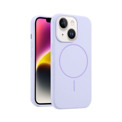 CUSTODIA CELLULARE DI SILICONE LIQUIDO + MAGNETICO PER APPLE IPHONE 14 PLUS VIOLA