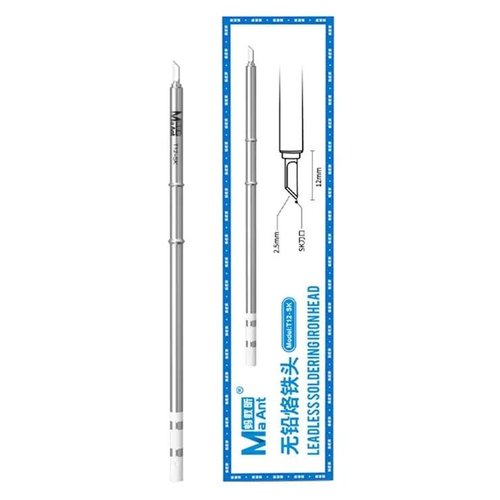 PUNTA DI FERRO (SENZA PIOMBO) MAANT T12-SK PER STAZIONE DI SALDATORE MAANT T12 / SH72 COMPATIBILE CON IL 95% DELLE SERIE T12 PRESENTI SUL MERCATO
