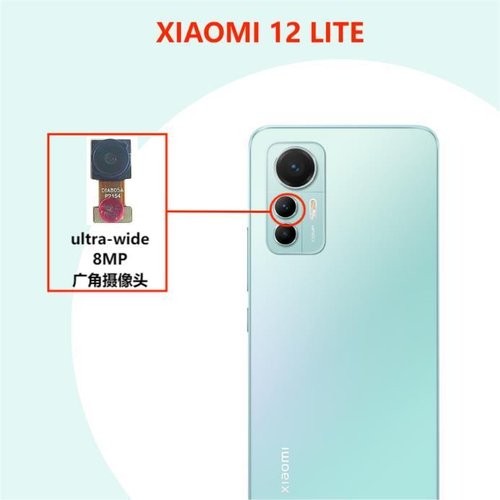 ANGOLO AMPIO CAMERA POSTERIORE PICCOLO 8MP PER XIAOMI 12 LITE (2203129G) ORIGINALE