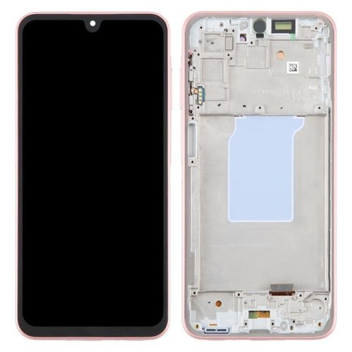 TOUCHSCREEN + DISPLAY AMOLED DISPLAY COMPLETO + FRAME PER SAMSUNG GALAXY A26 5G A266B ROSA SCHERMO SERVICE PACK + FRAME (NON ORIGINALE)