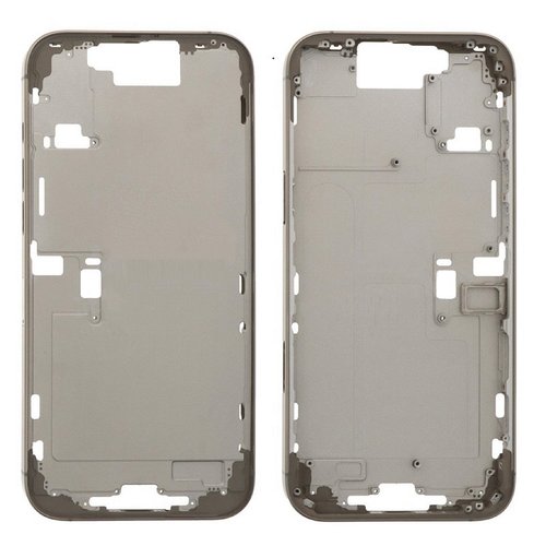 COVER CENTRALE A PER APPLE IPHONE 16 PRO MAX 6.9 TITANIO NATURALE OEM (SENZA PULSANTE DELLA FOTOCAMERA + CAVO)