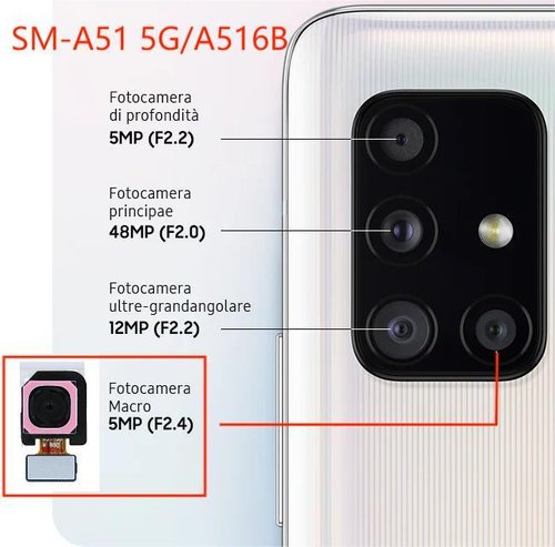 CAMERA MACRO PER SAMSUNG GALAXY A51 5G A516B ORIGINALE