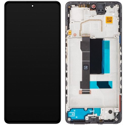 DISPLAY LCD + TOUCHSCREEN DISPLAY COMPLETO + FRAME PER XIAOMI POCO X5 PRO 5G (22101320G 22101320I) NERO ORIGINALE (SERVICE PACK 5600010M2000)