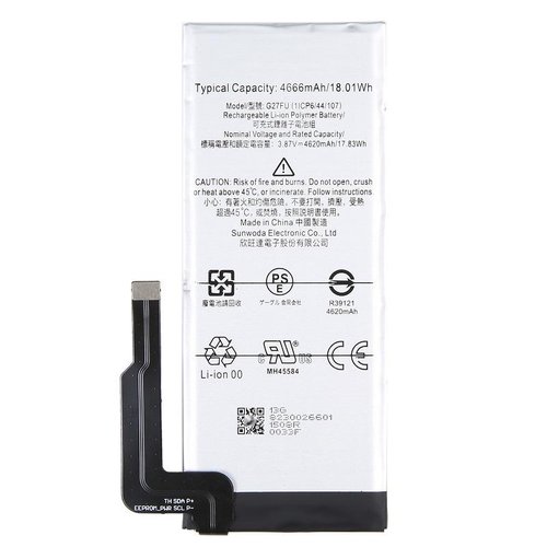 BATTERIA ORIGINALE G27FU PER GOOGLE PIXEL 5A 5G (G1F8F G4S1M)