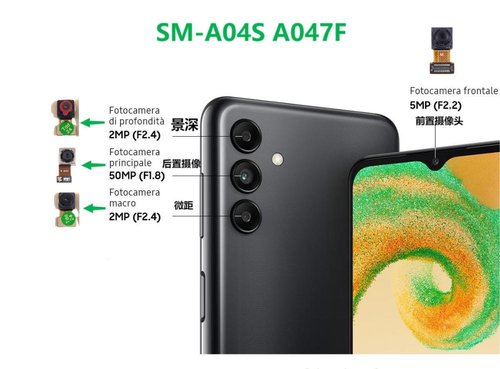 CAMERA MACRO 2MP PER SAMSUNG GALAXY A04S A047F ORIGINALE