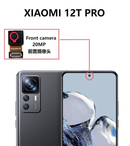 CAMERA ANTERIORE PER XIAOMI 12T PRO (22081212UG) ORIGINALE