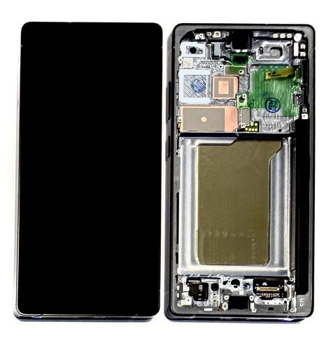 TOUCHSCREEN + DISPLAY AMOLED DISPLAY COMPLETO + FRAME PER SAMSUNG GALAXY S25 ULTRA S938B TITANIO NERO GETTO ORIGINALE (SERVICE PACK)