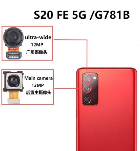 ANGOLO AMPIO CAMERA POSTERIORE PICCOLO 12MP PER SAMSUNG GALAXY S20 FE / S20 LITE G780F / S20 FE 5G G781B