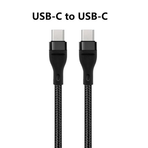 CAVO DATI DA 60W USB-C / TYPE-C A USB-C / TYPE-C RICARICA RAPIDA LUNGHEZZA 1M (NERO)