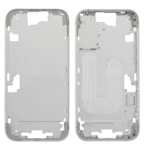 COVER CENTRALE A PER APPLE IPHONE 16 6.1 BIANCO OEM (SENZA PULSANTE DELLA FOTOCAMERA + CAVO)