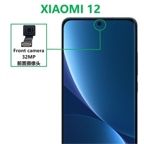 CAMERA ANTERIORE 32MP PER XIAOMI 12X (2112123AC 2112123AG) / XIAOMI 12 (2201123G 2201123C) / XIAOMI 12 PRO 5G (2201122C 2201122G)