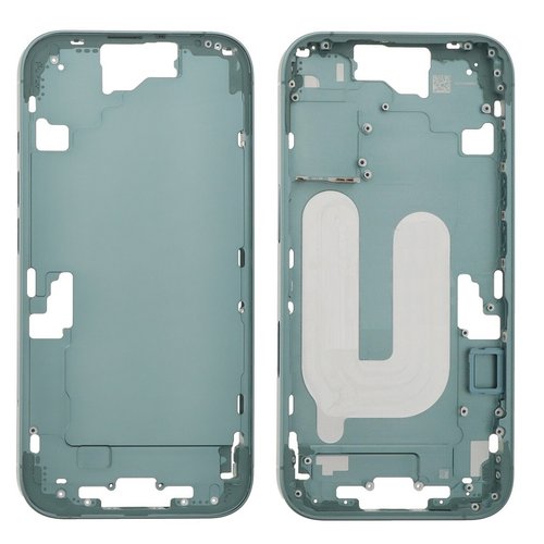 COVER CENTRALE A PER APPLE IPHONE 16 6.1 VERDE OEM (SENZA PULSANTE DELLA FOTOCAMERA + CAVO)