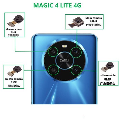 CAMERA MACRO 2MP PER HONOR MAGIC 4 LITE (ANY-LX1 ANY-LX2 ANY-LX3) ORIGINALE
